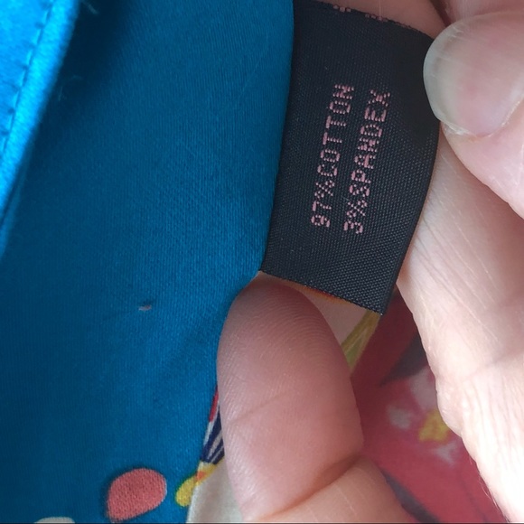 Trashy Diva Geisha Fans Cropped Top Turquoise 12 - Picture 5 of 8